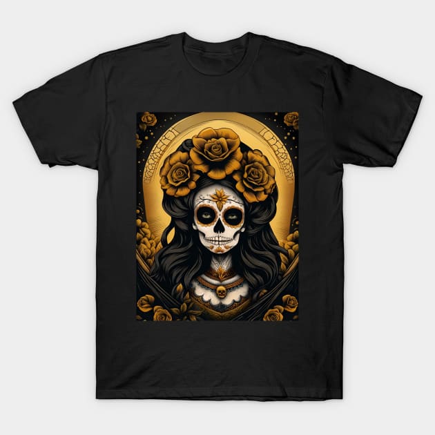 Catrina Gold T-Shirt by Absinthe Society 